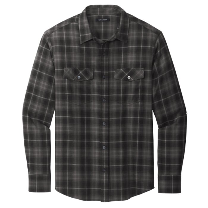 Long Sleeve Ombre Plaid Shirt Thumbnail