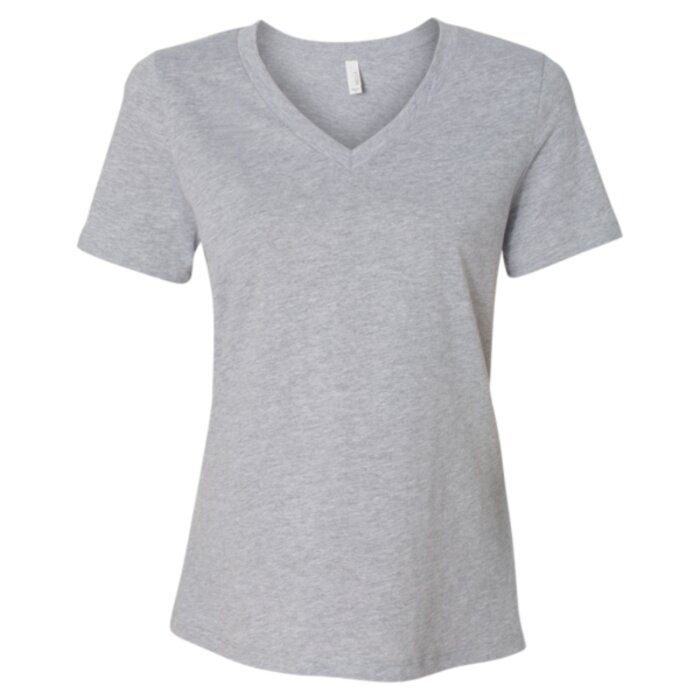 Women's Relaxed Heather CVC V-Neck Tee Thumbnail