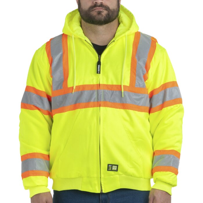 Men's Hi-Vis Class 3 Hooded Active Jacket Thumbnail
