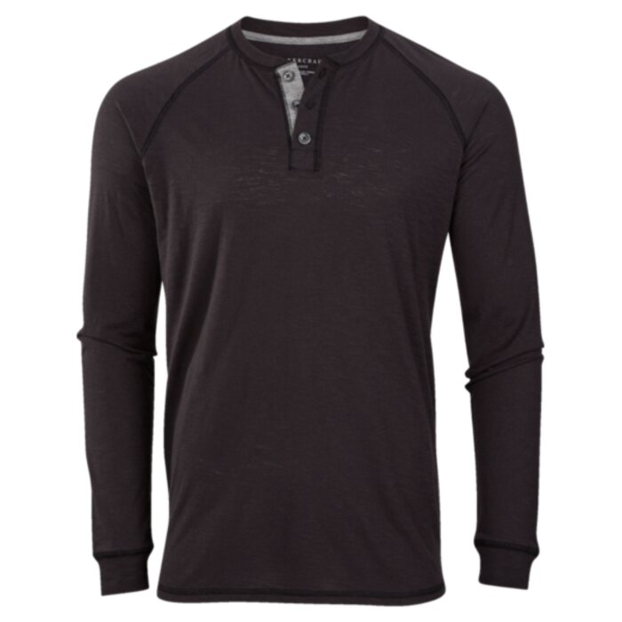 Unisex Henley Long Sleeve T-Shirt Thumbnail