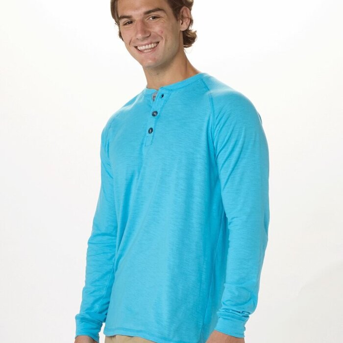 Unisex Henley Long Sleeve T-Shirt Thumbnail