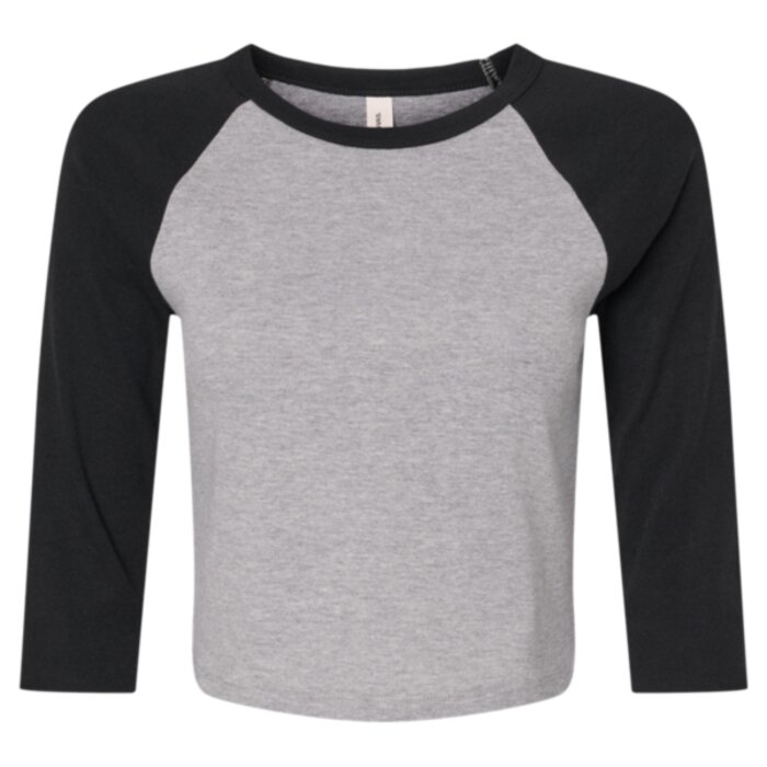Women's Micro Rib Three-Quarter Raglan Sleeve Baby Tee Thumbnail