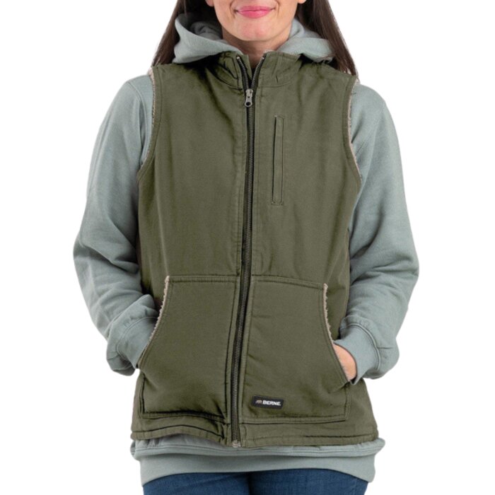 Ladies' Sherpa-Lined Softstone Duck Vest Thumbnail
