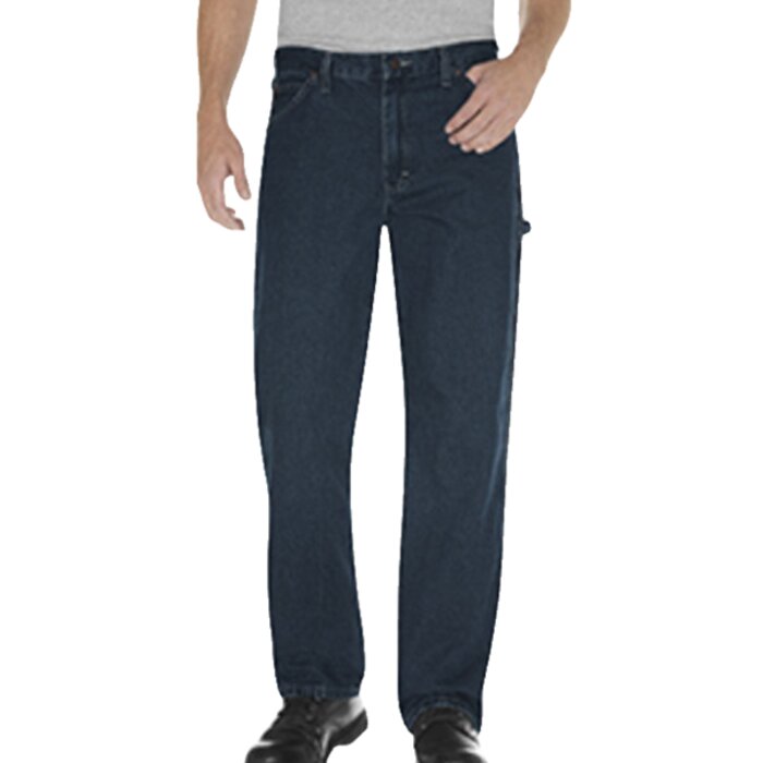 Unisex Relaxed Fit Stonewashed Carpenter Denim Jean Pant Thumbnail