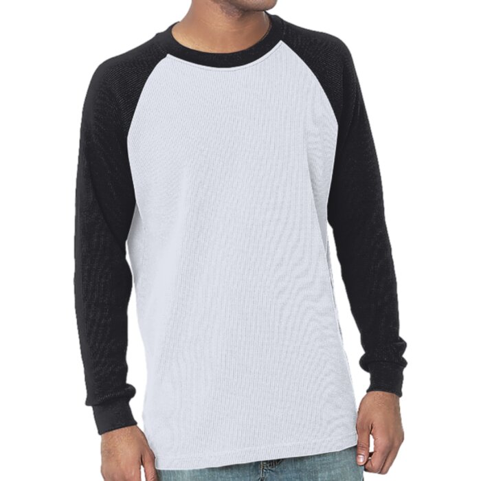 Men's USA-Made Heavyweight Waffle Knit Thermal Raglan T-Shirt Thumbnail