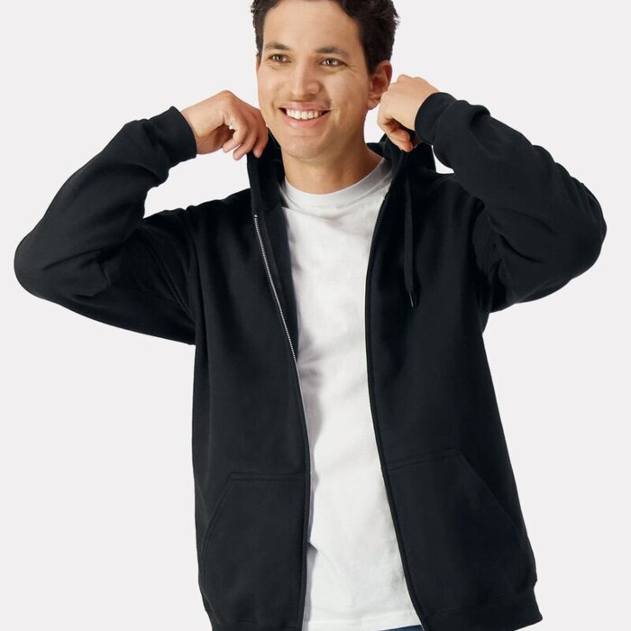 Unisex Softstyle® Full-Zip Hooded Sweatshirt Thumbnail