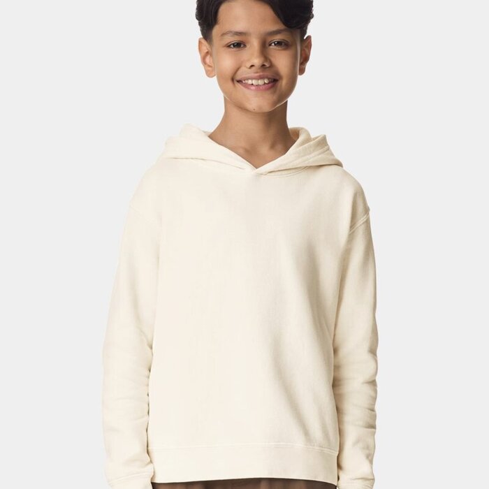 Youth Garment-Dyed Lightweight Fleece Hooded Sweatshirt Thumbnail