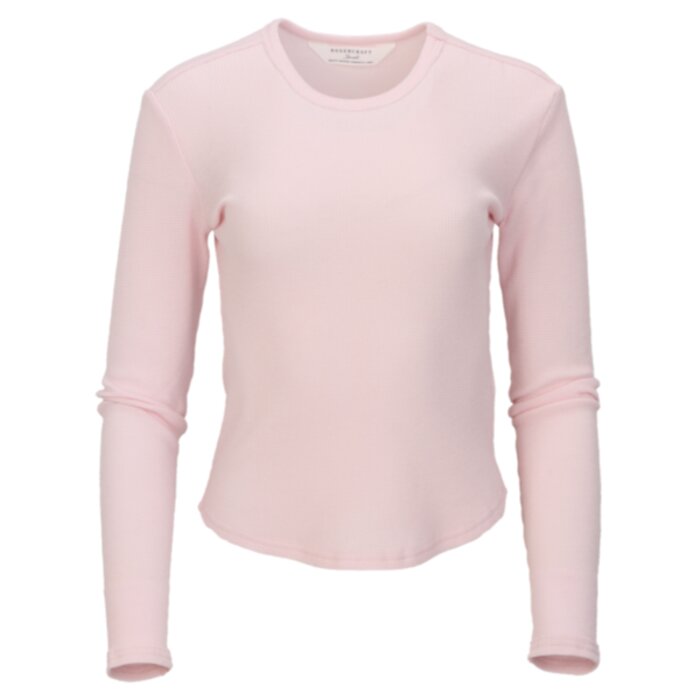 Women's Waffle Knit Baby Long Sleeve T-Shirt Thumbnail