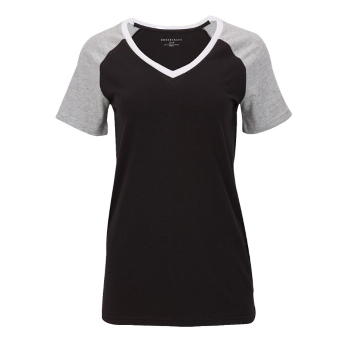 Women's Colorblocked V-Neck T-Shirt Thumbnail