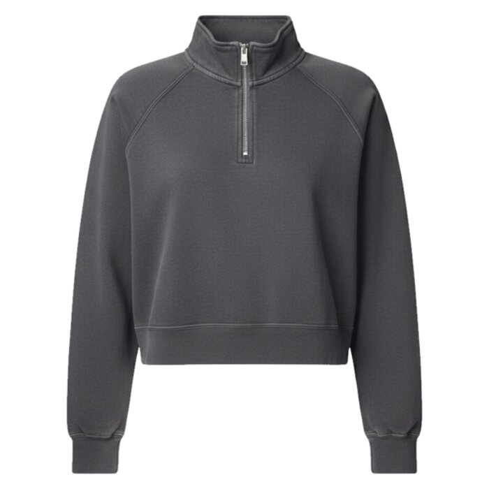 Women's Garment-Dyed Mid-Length Quarter-Zip Sweatshirt Thumbnail
