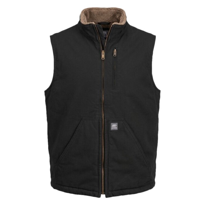 Men's Heartland Sherpa-Lined Washed Duck Vest Thumbnail