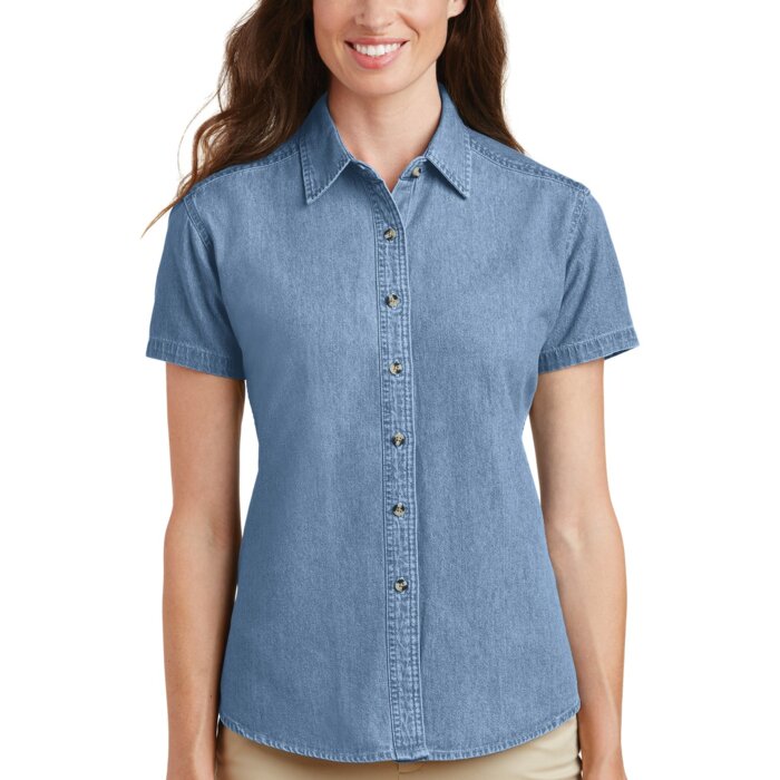 Women's Short Sleeve Value Denim Shirt Thumbnail