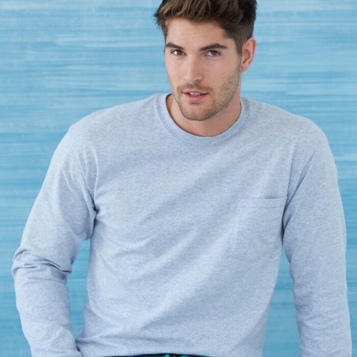 Unisex Ultra Cotton® Long Sleeve Pocket T-Shirt Thumbnail