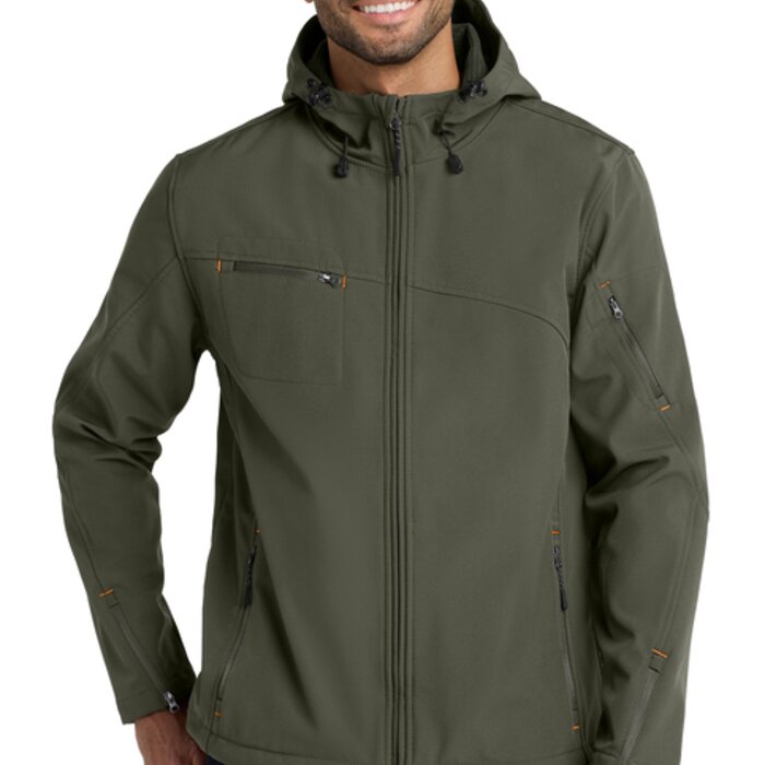 Textured Hooded Soft Shell Jacket Thumbnail