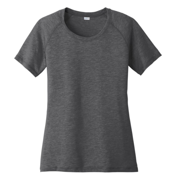 Women's PosiCharge ® Tri Blend Wicking Scoop Neck Raglan Tee Thumbnail