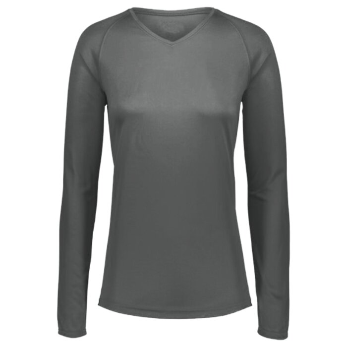 Women's Attain Wicking Long Sleeve V-Neck T-Shirt Thumbnail