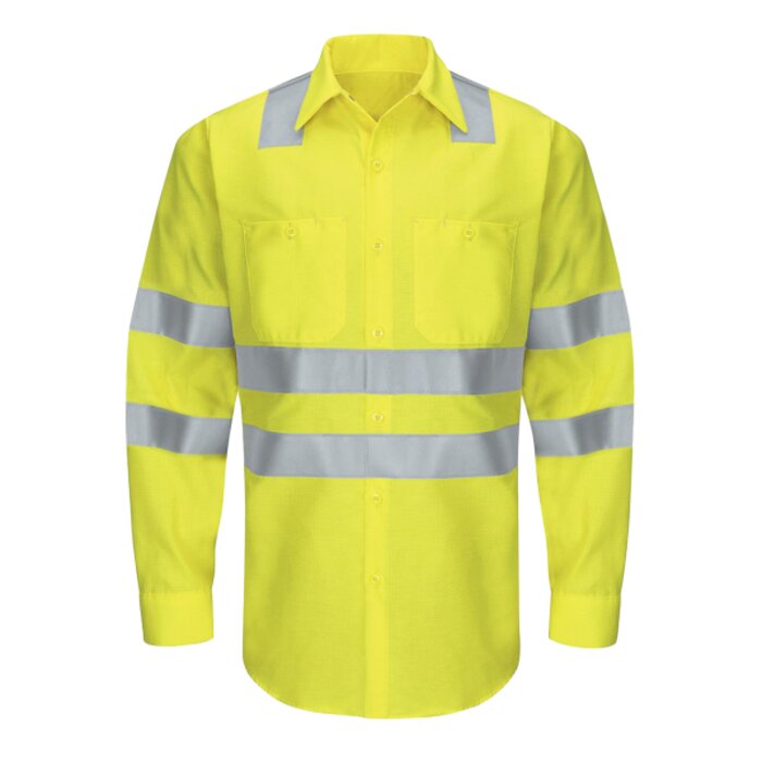 Men's Tall Enhanced & Hi-Visibility Long Sleeve Work Shirt Thumbnail