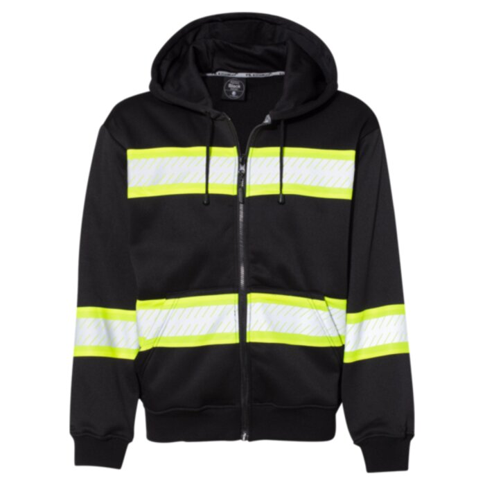 Men's EV Series® Enhanced Visibility Full-Zip Hooded Sweatshirt Thumbnail