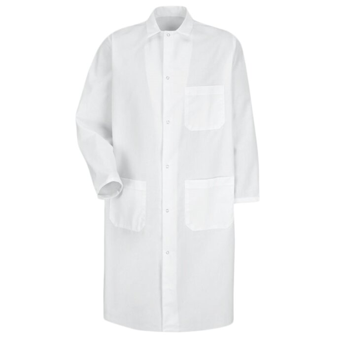 Unisex Butcher Coat with Exterior Chest Pocket Thumbnail