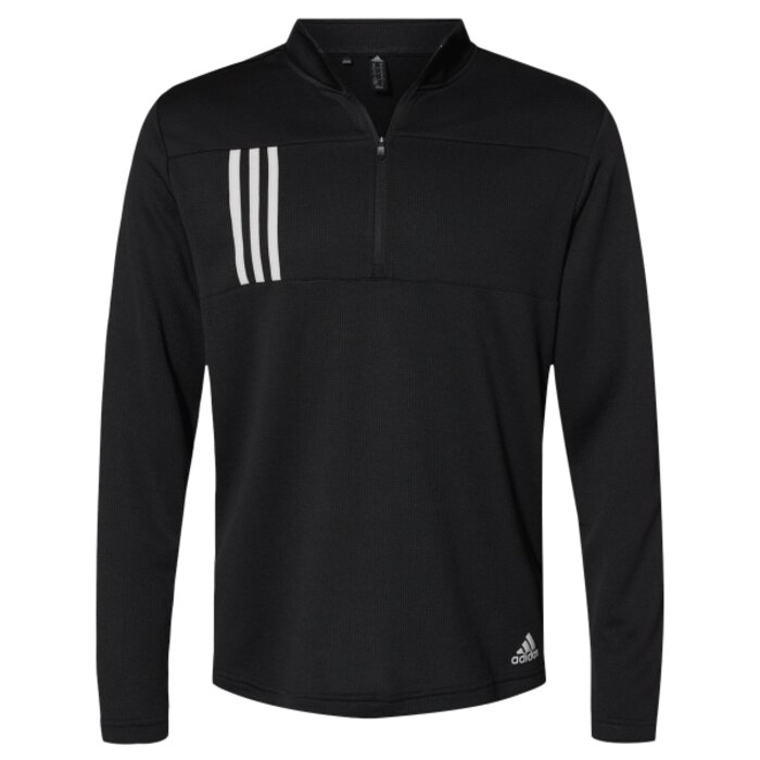 Men's 3-Stripes Double-Knit Quarter-Zip Pullover Thumbnail