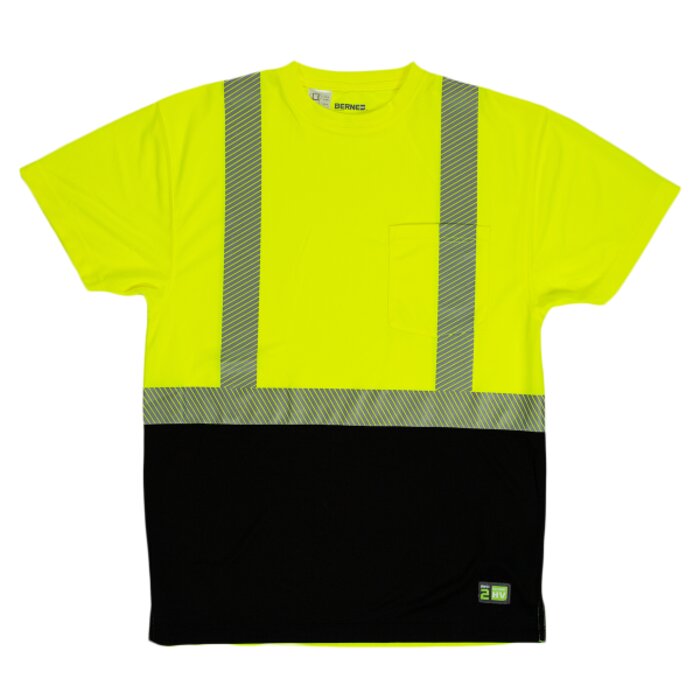 Unisex Hi-Vis Class 2 Color Blocked Pocket T-Shirt Thumbnail