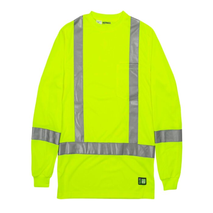Men's Tall Hi-Vis Class 3 Performance Long Sleeve T-Shirt Thumbnail