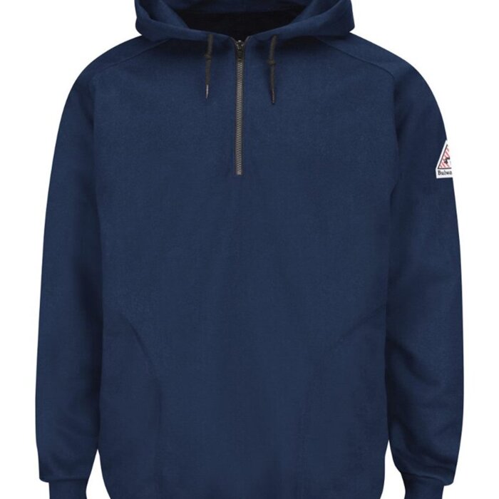 Pullover Hooded Fleece Sweatshirt Quarter-Zip - Long Sizes Thumbnail