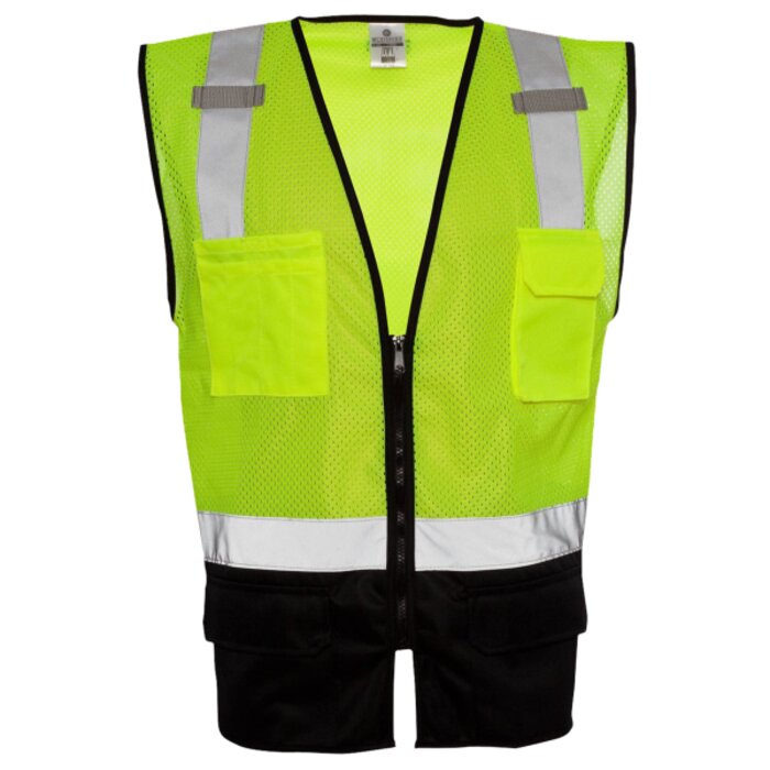 Black Bottom Mesh Class 2 Vest Thumbnail