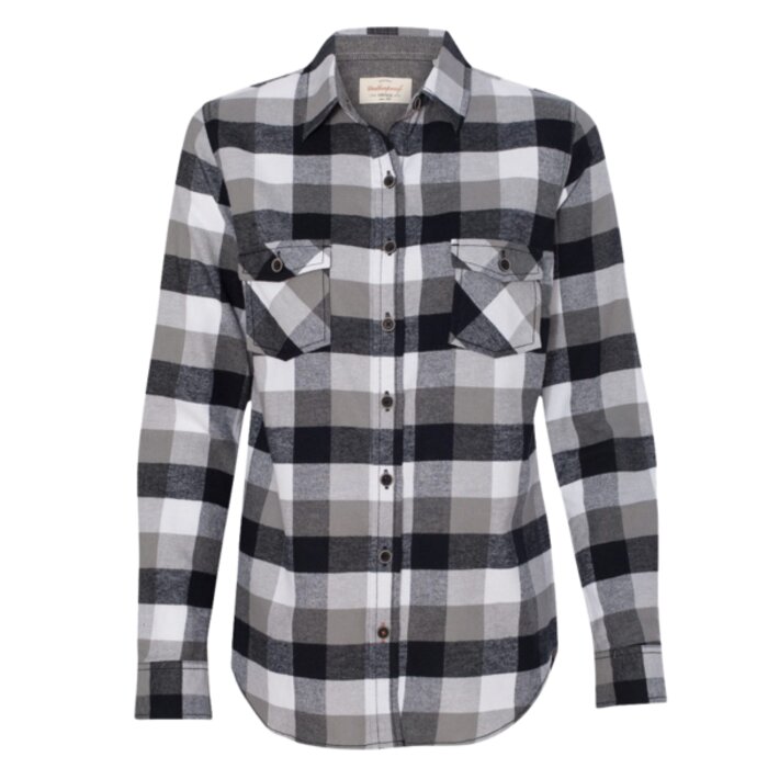 Women's Vintage Brushed Flannel Long Sleeve Shirt Thumbnail