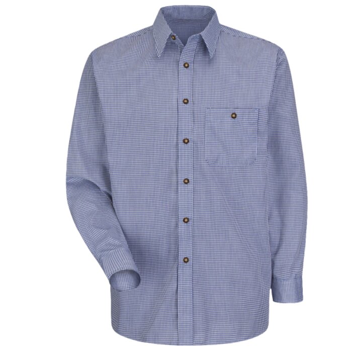 Mini-Plaid Uniform Long Sleeve Shirt Thumbnail