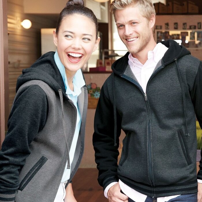 Unisex Heavyweight Varsity Full-Zip Hooded Sweatshirt Thumbnail
