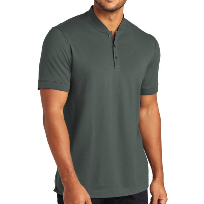 Stretch Pique Henley Thumbnail