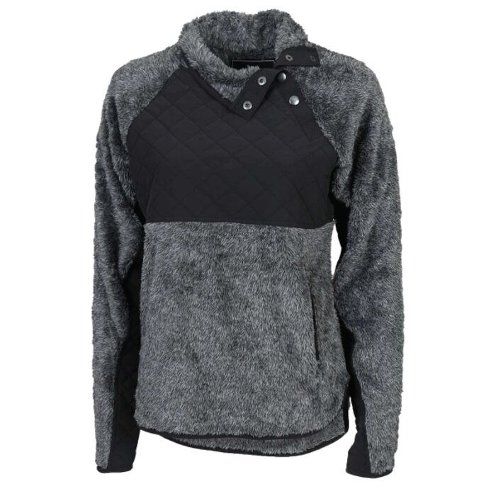 Women's Quilted Fuzzy Fleece Pullover Thumbnail