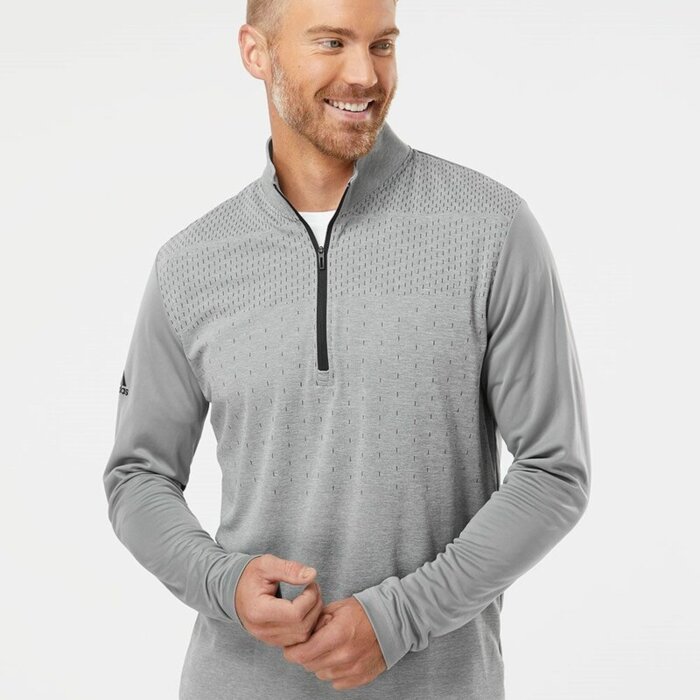 Heather Block Print Quarter-Zip Pullover Thumbnail