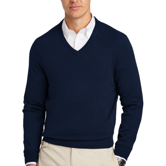 Cotton Stretch V Neck Sweater Thumbnail
