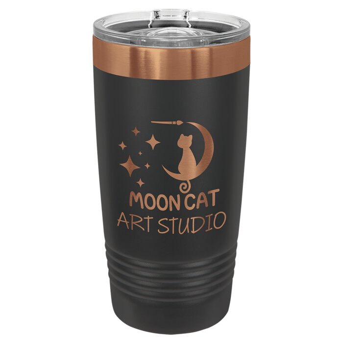 Black/Rose Gold 20 oz. Stainless Steel Tumbler Thumbnail