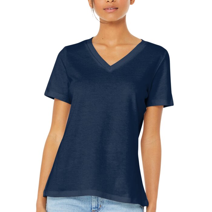 Women's Relaxed Jersey Short Sleeve V Neck Tee Thumbnail