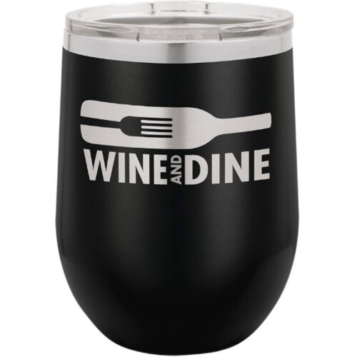 12 oz. Stainless Steel Stemless Wine Tumbler w/Lid Thumbnail