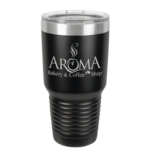 30 oz. Ringneck Stainless Steel Tumbler w/Clear Lid Thumbnail