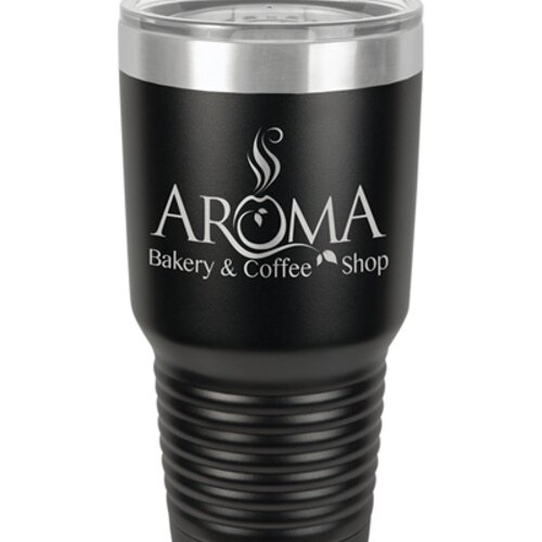 30 oz. Ringneck Stainless Steel Tumbler w/Clear Lid Thumbnail