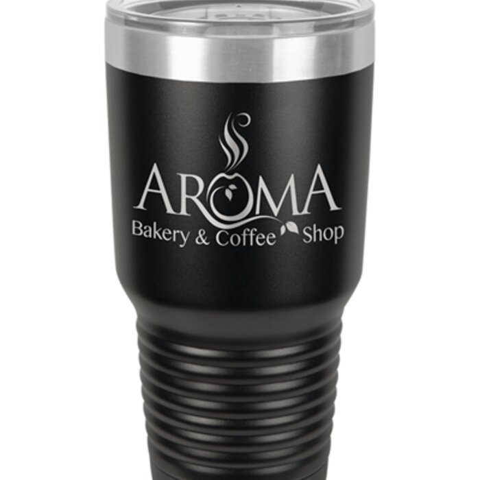 30 oz. Ringneck Stainless Steel Tumbler w/Clear Lid Thumbnail