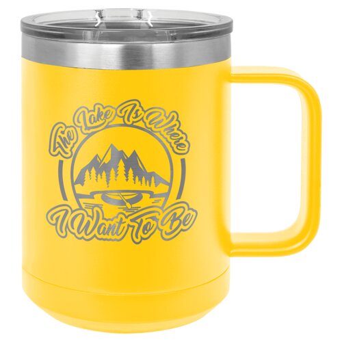 15 Oz. Polar Camel Stainless Steel Vacuum Insulated Handle Mug Thumbnail