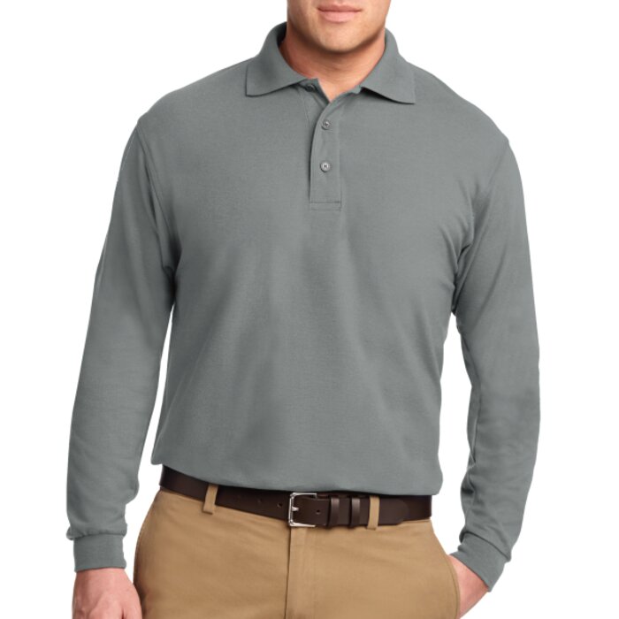 Silk Touch™ Long Sleeve Pique Polo Thumbnail