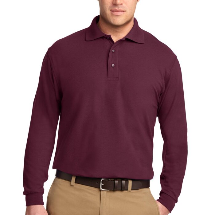 Silk Touch™ Long Sleeve Pique Polo Thumbnail