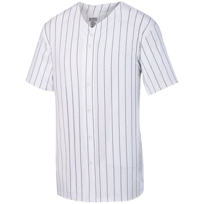 Pinstripe Full Button Baseball Jersey Thumbnail