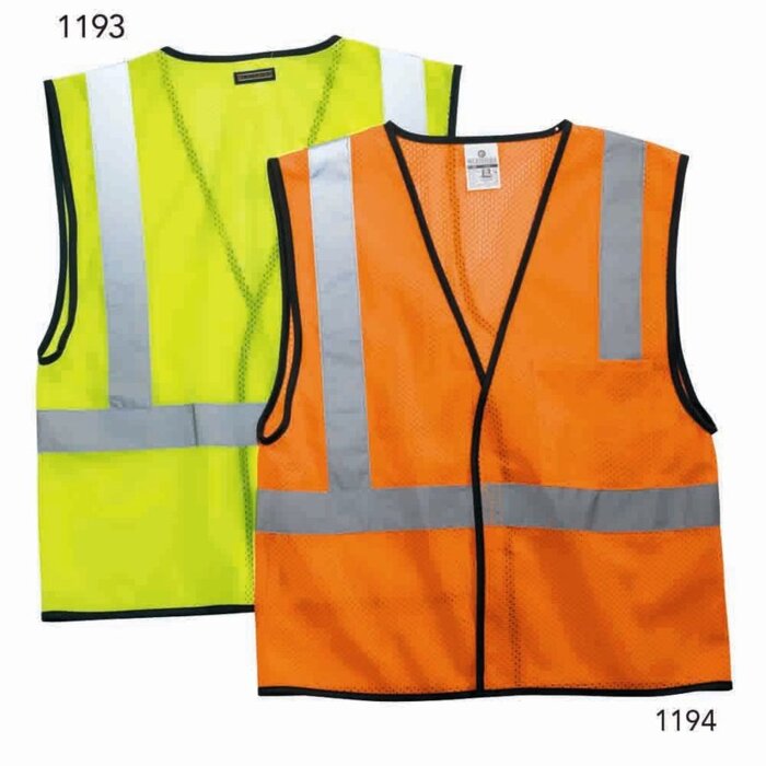 Economy Single Pocket Hook & Loop Mesh Vest Thumbnail