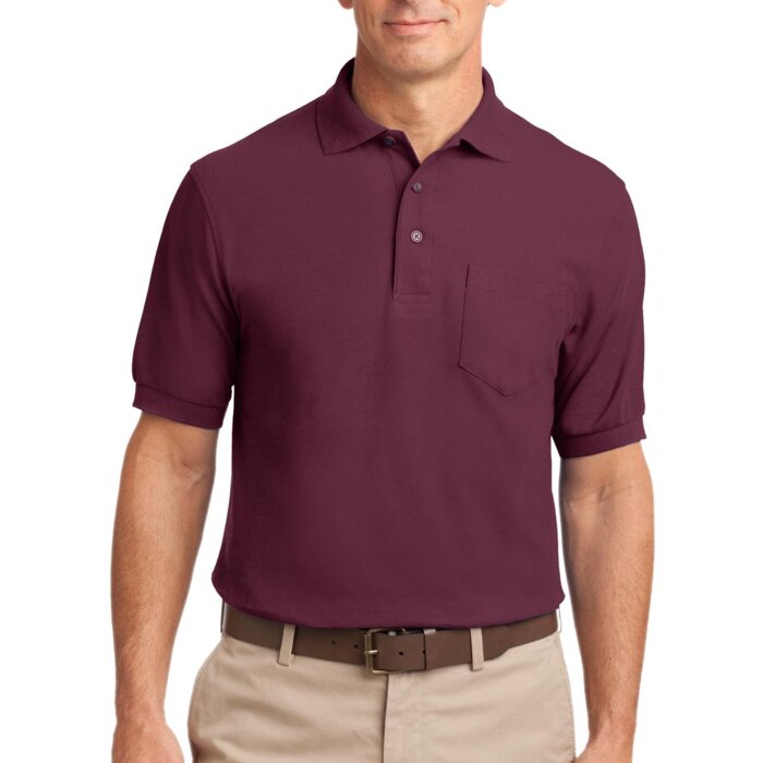 Tall Silk Touch™ Pique Polo with Pocket Thumbnail