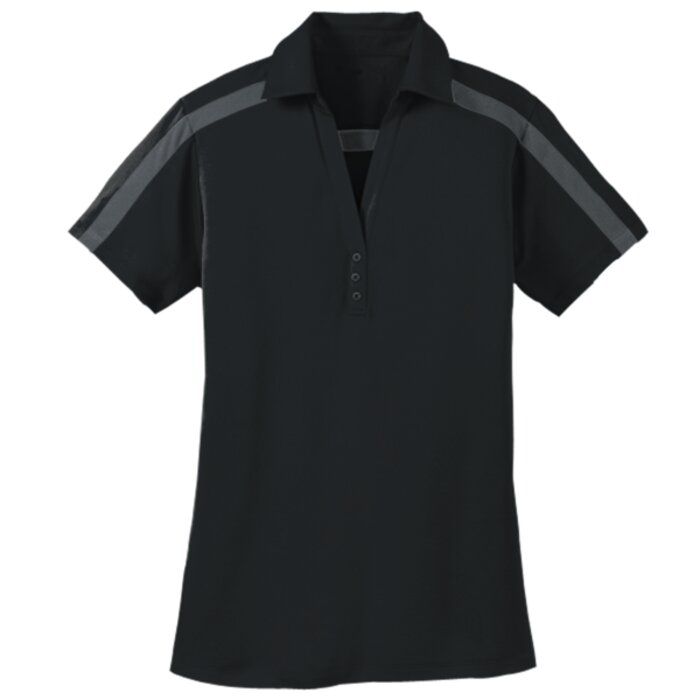 Ladies Silk Touch™ Performance Colorblock Stripe Polo Thumbnail
