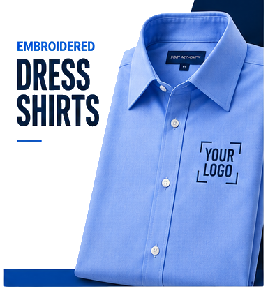 Custom embroidered corporate dress shirts