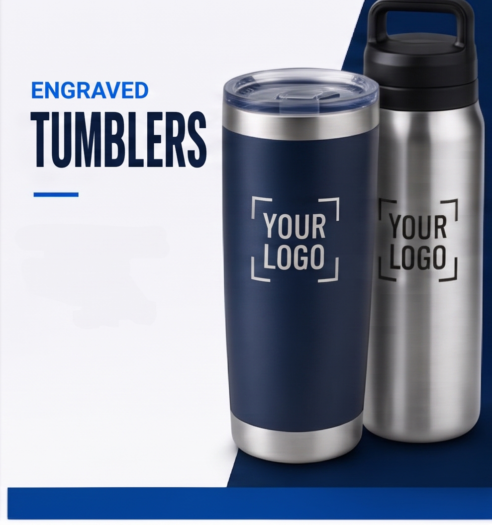 Custom branded corporate tumblers